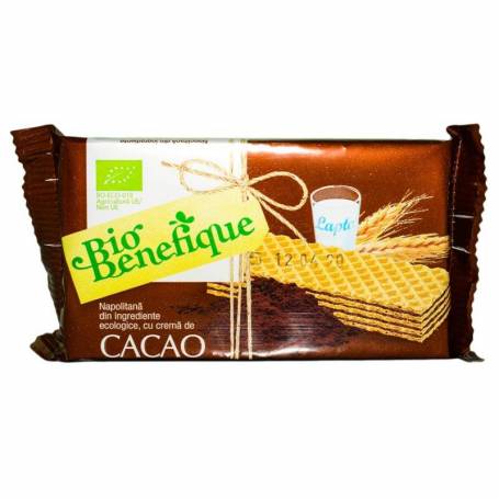 Napolitane fara zahar cu crema de cacao, 40g, eco-bio, Sly Nutritia