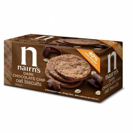 Biscuiti din ovaz integral cu ciocolata 200g, Nairn’s