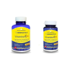 VITAMINA C FORTE 400mg, NATURALA, capsule, HERBAGETICA - 120 capsule
