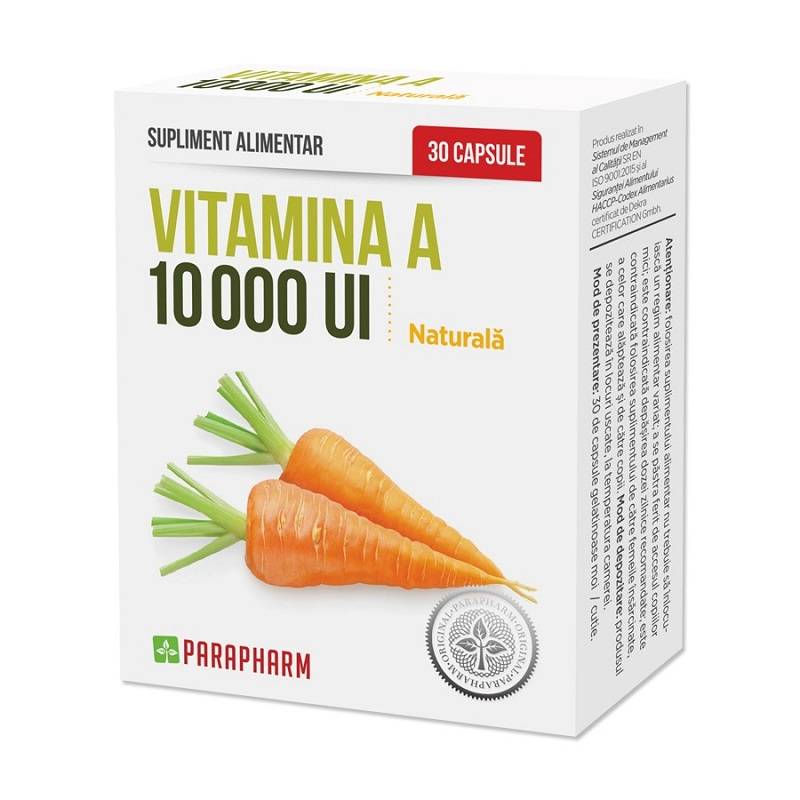 Quantum Parapharm Vitamina a 10000ui, 30 capsule, parapharm