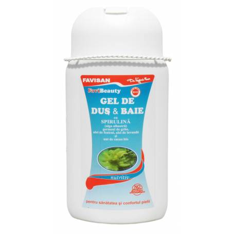 GEL DE DUS si BAIE CU SPIRULINA FAVIBEAUTY, 300ml, Favisan