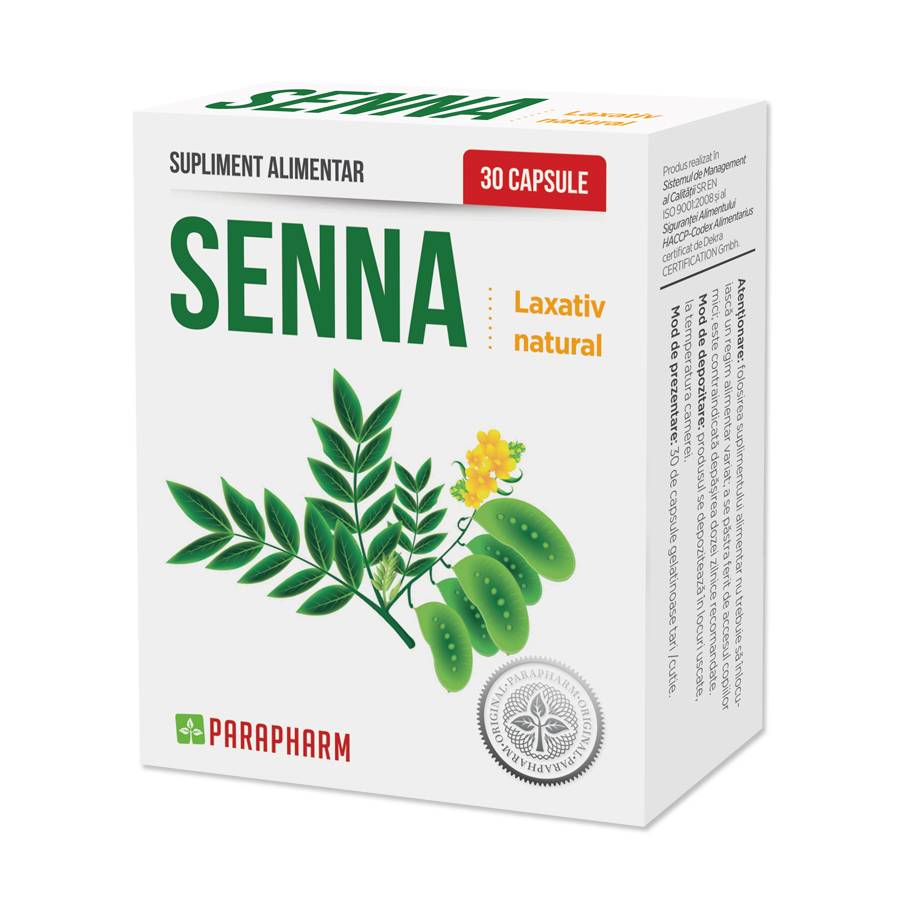 Senna - Laxativ Pentru Constipatie - 30cps, Parapharm