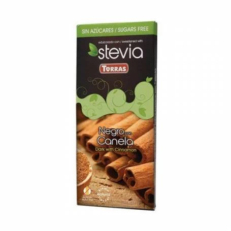 Ciocolata amaruie cu scortisoara, fara zahar, 125g Torras