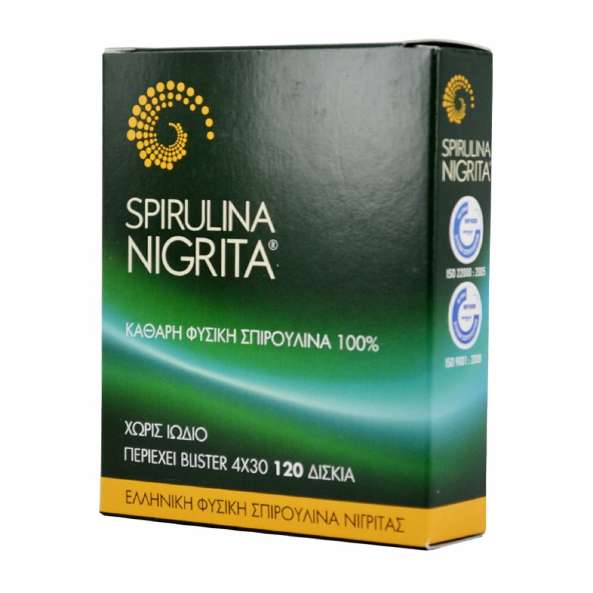 Spirulina organica fara iod, eco-bio 120 tablete, spirulina nigrita