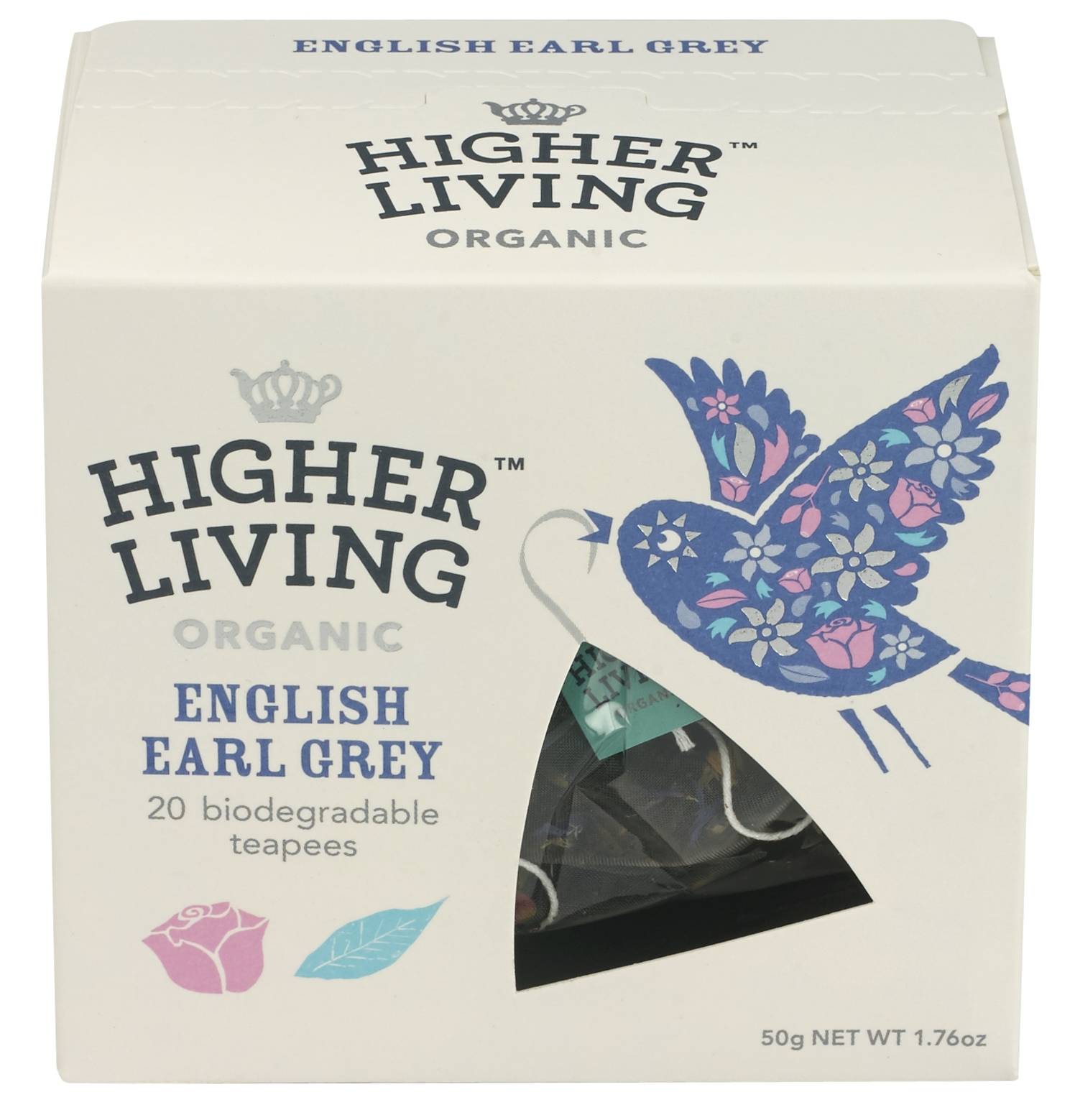 Ceai premium english earl grey eco-bio, 20 plicuri, higher living