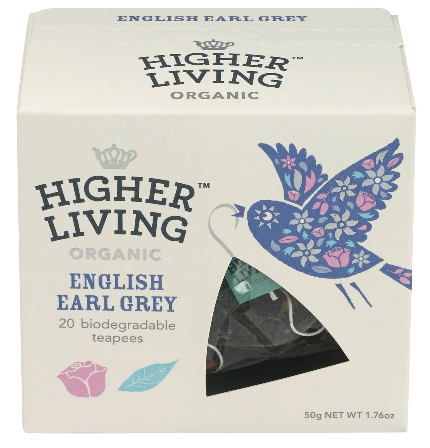 Ceai premium english earl grey eco-bio, 20 plicuri, Higher Living