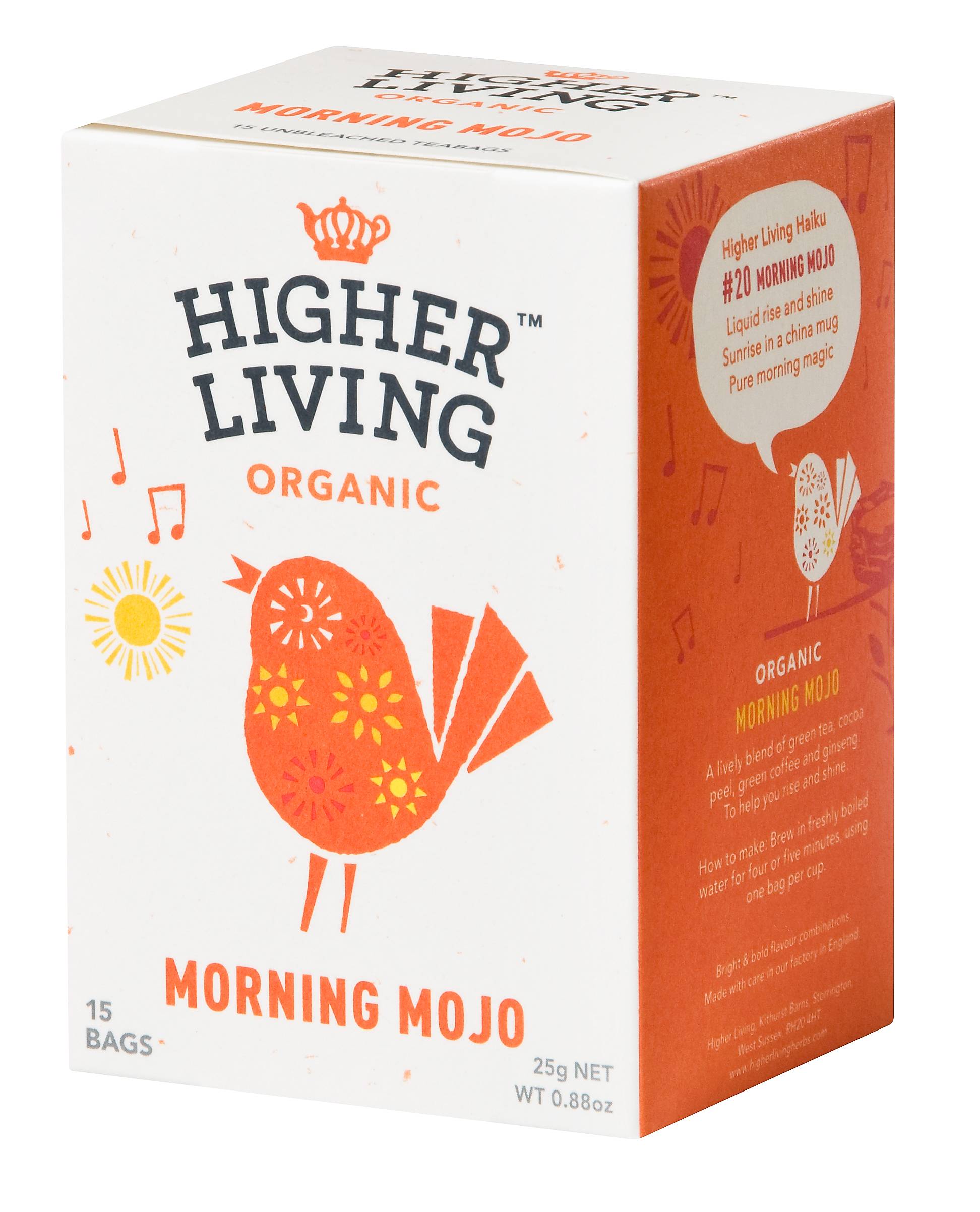 Ceai morning mojo eco-bio, 15 plicuri, higher living