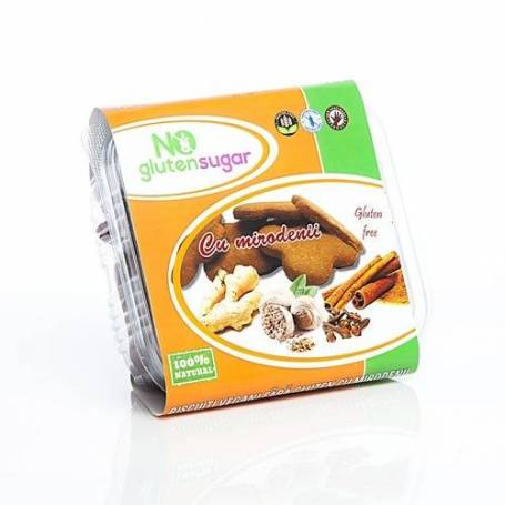 BISCUITI CU MIRODENII, FARA GLUTEN SI FARA ZAHAR 150g – NO GLUTENSUGAR