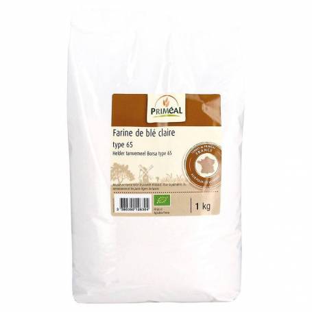 Faina alba de grau T65, 1Kg, eco-bio - Primeal