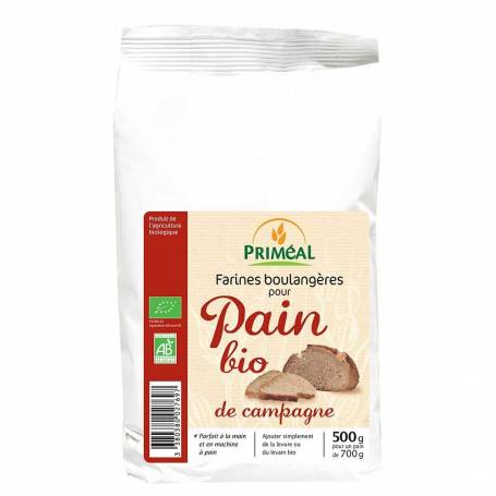 Amestec organic pentru paine de tara, 500g, eco-bio - Primeal