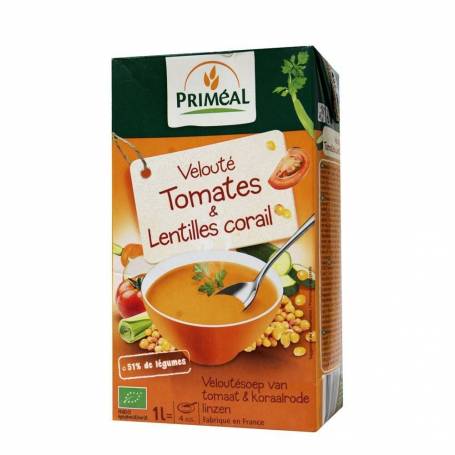 Supa crema cu rosii si linte rosie, 1L, eco-bio - Primeal