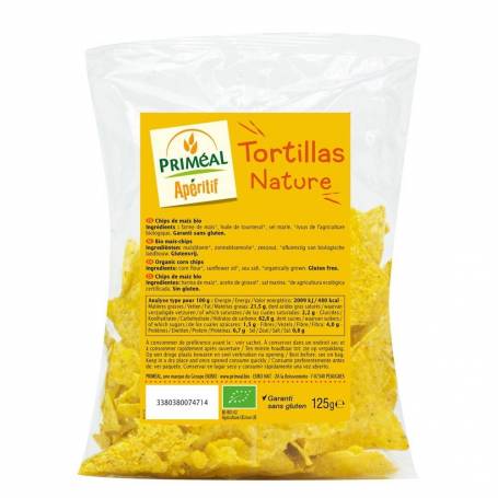 Chipsuri tortila nature fara gluten, 125g, eco-bio - Primeal