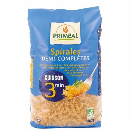 Spirale semi-integrale cu gatire rapida, 500g, eco-bio - Primeal