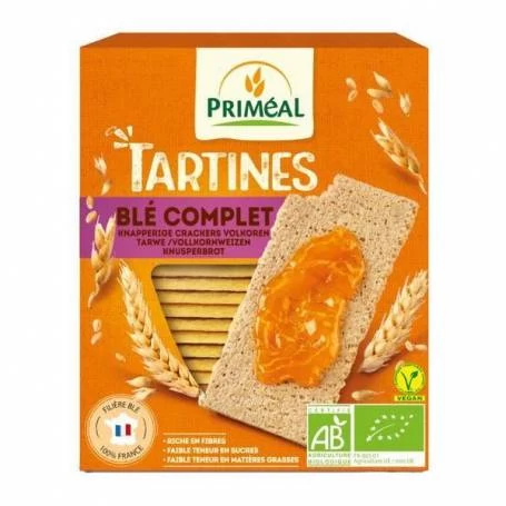 Tartine crocante cu faina integrala de grau, 150g, eco-bio - Primeal