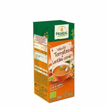 Supa crema cu rosii si linte rosie 330ml, eco-bio, Primeal