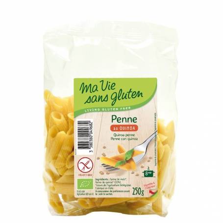 Penne cu quinoa, fara gluten, 250g, eco-bio - Ma vie sans Gluten