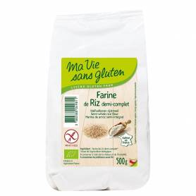 Faina de orez semiintegral, fara gluten, 500g, eco-bio - Ma vie sans Gluten