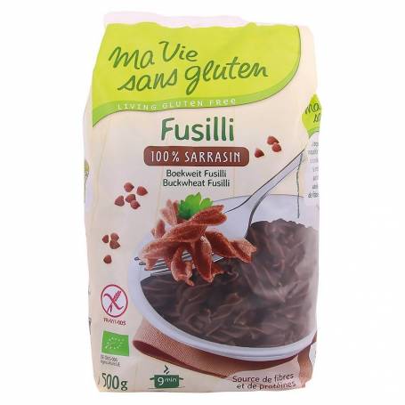 Fusilli cu hrisca fara gluten, 500g, eco-bio - Ma vie sans Gluten