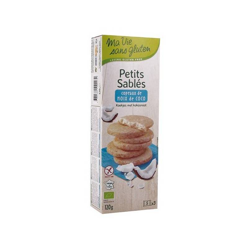Biscuiti fara gluten cu nuca de cocos, 120g, eco-bio - Ma vie sans