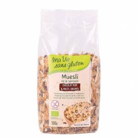 Musli multicereale cu ciocolata neagra, fara gluten, 300g, eco-bio - Ma vie sans Gluten