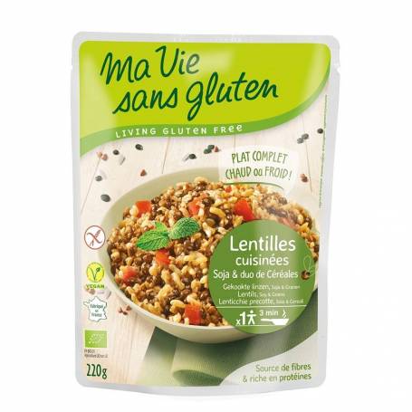 Cereale si leguminoase gata preparat, fara gluten, 220g, eco-bio - Ma vie sans Gluten