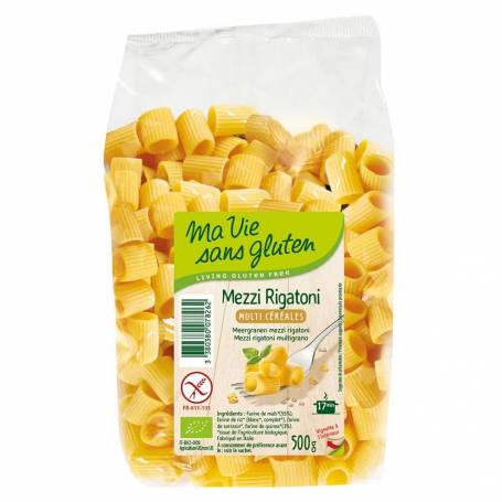 Mezzi rigatone multicereale, fara gluten, 500g, eco-bio - Ma vie sans Gluten