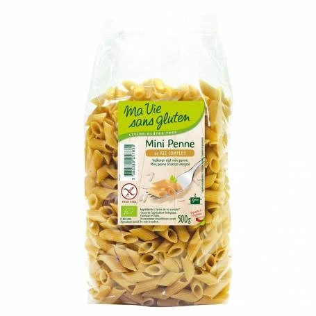 Mini Penne din orez integral, fara gluten, 500g, eco-bio - Ma vie sans Gluten