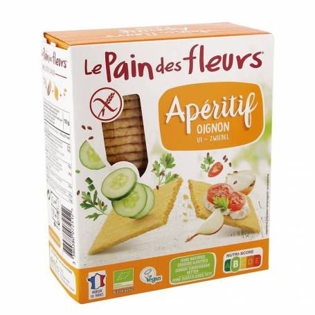 Turte crocante aperitiv cu ceapa - fara gluten eco-bio 150g Le pain des fleurs