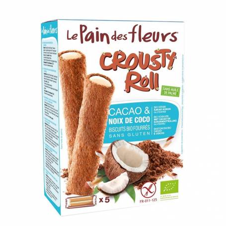 Crousty Roll cu cacao și cocos - fara gluten eco-bio 125g Le pain des fleurs