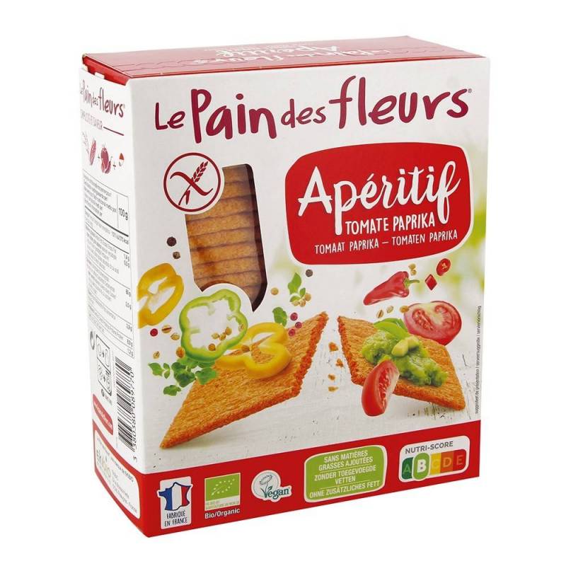 Turte crocante aperitiv cu rosii si paprika eco-bio 150g Le pain des