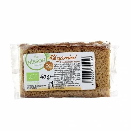 Turta dulce, 55% miere, eco-bio, 2x20 g - Bisson