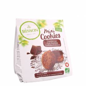 Mini Cookies, cu ciocolata neagra, eco-bio, 120g - Bisson
