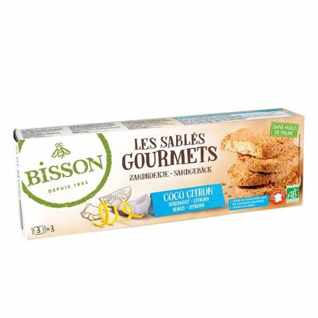 Fursecuri Gourmet, cu cocos si lamaie, eco-bio, 150g - Bisson