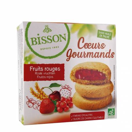 Biscuiti gourmet cu fructe rosii, eco-bio, 180g - Bisson