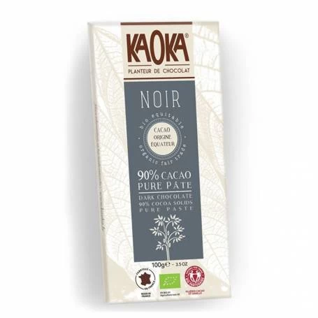 Ciocolata neagra 90% Ecuador, eco-bio, 100g - Kaoka