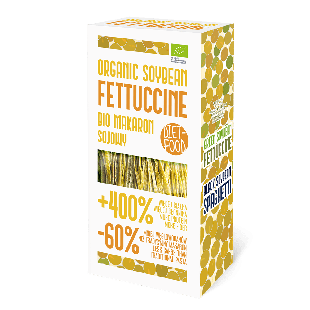 Paste fettuccine din soia galbena, eco-bio, 200g - diet food