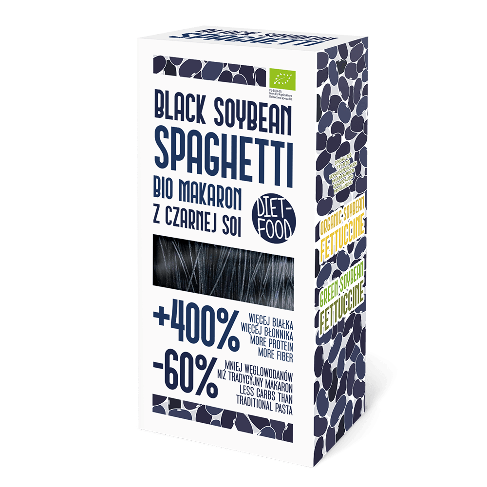Spaghetti din soia neagra, eco-bio, 200g - diet food