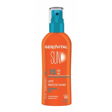  Lapte protectie solara SPF 15 150ml - Gerovital Sun 