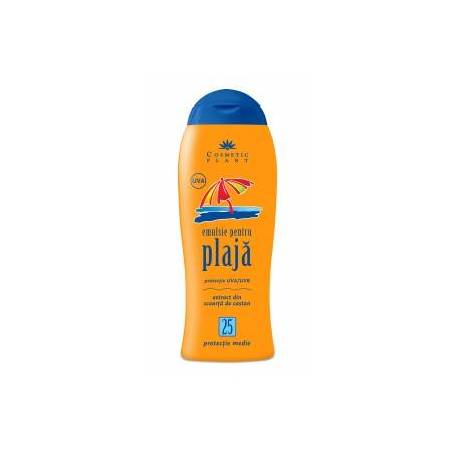 Emulsie pentru plaja SPF 25 cu extract de scoarta de castan si vitamina F 200 ml - Cosmetic Plant