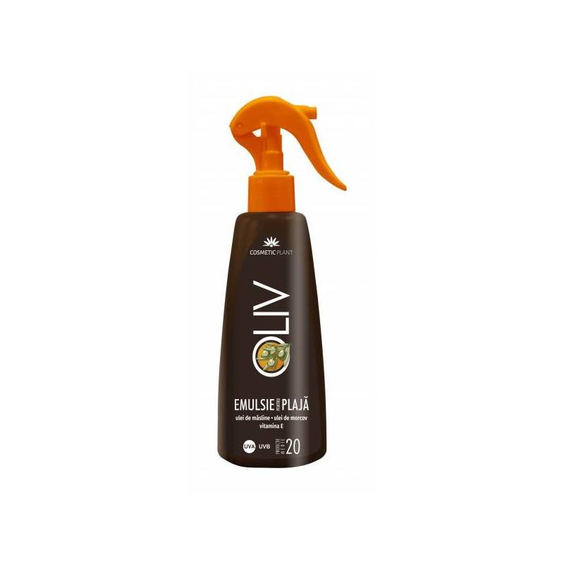 Emulsie plaja SPF 20 cu ulei de morcov si masline 200ml - OLIV -