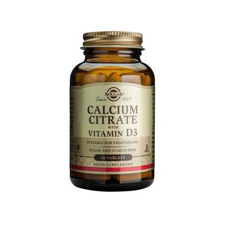 Calcium citrate 250mg cu Vit D3 60cps - SOLGAR