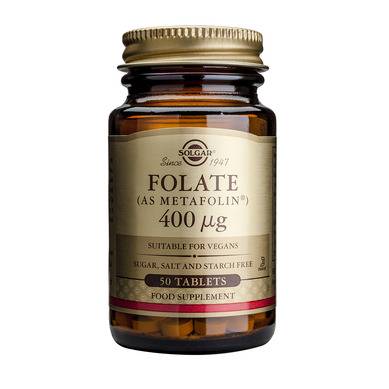Folate - as metafolin - 400μg 50cps - solgar