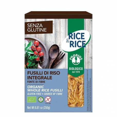 Fusilli de orez integral, eco-bio, 250g - PROBIOS