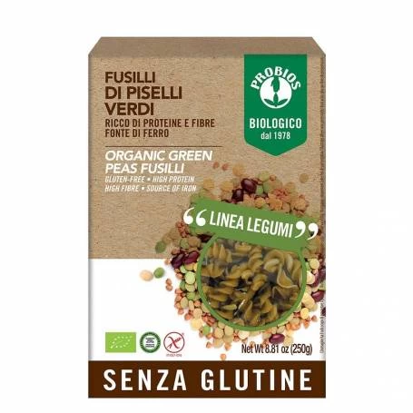 Fusilli din mazare verde, eco-bio, 250g - PROBIOS