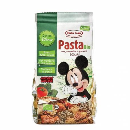 Paste bio Disney Mickey Mouse, cu rosii si spanac, eco-bio, 300g - PROBIOS