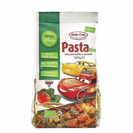 Paste bio Disney Cars, cu rosii si spanac,eco-bio, 300g - PROBIOS