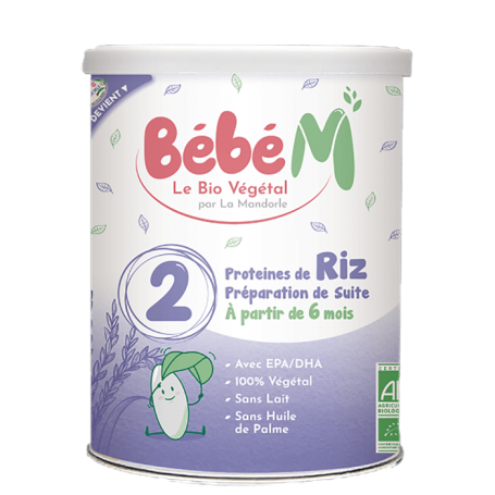 Formula 2 Lapte praf vegetal pentru bebelusi - de la 6 luni 800g eco-bio Bebe MANDORLE