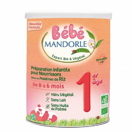 Formula 1 Lapte praf vegetal pentru bebelusi - de la nastere 800g eco-bio Bebe MANDORLE