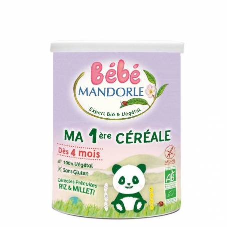 Cereale pentru bebelusi - de la 4 luni 400g eco-bio Bebe MANDORLE