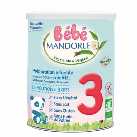 Formula 3 Cereale + proteine vegetale pentru bebelusi - de la 10 luni 800g eco-bio Bebe MANDORLE